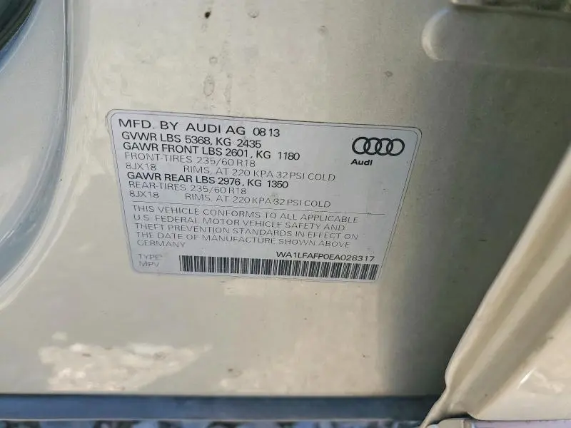 2014 AUDI Q5 PREMIUM PLUS  