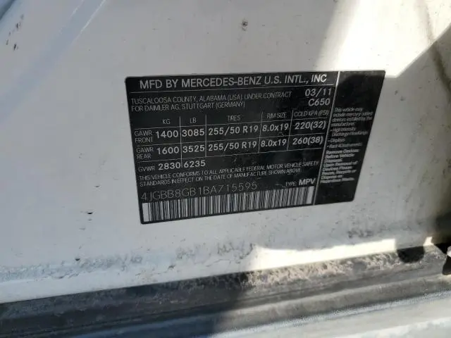2011 MERCEDES-BENZ ML 350 4MATIC  
