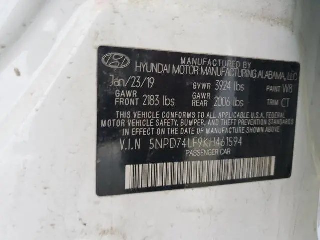 2019 HYUNDAI ELANTRA SE  