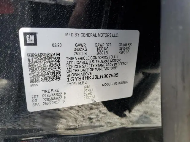 2020 CADILLAC ESCALADE ESV LUXURY  