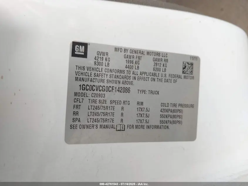 2012 CHEVROLET SILVERADO 2500HD WORK TRUCK