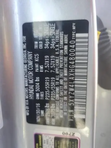 2017 HYUNDAI SANTA FE SPORT   