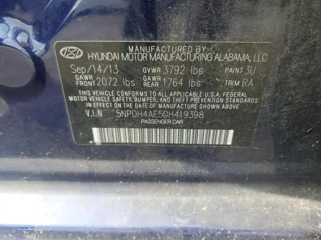 2013 HYUNDAI ELANTRA GLS  