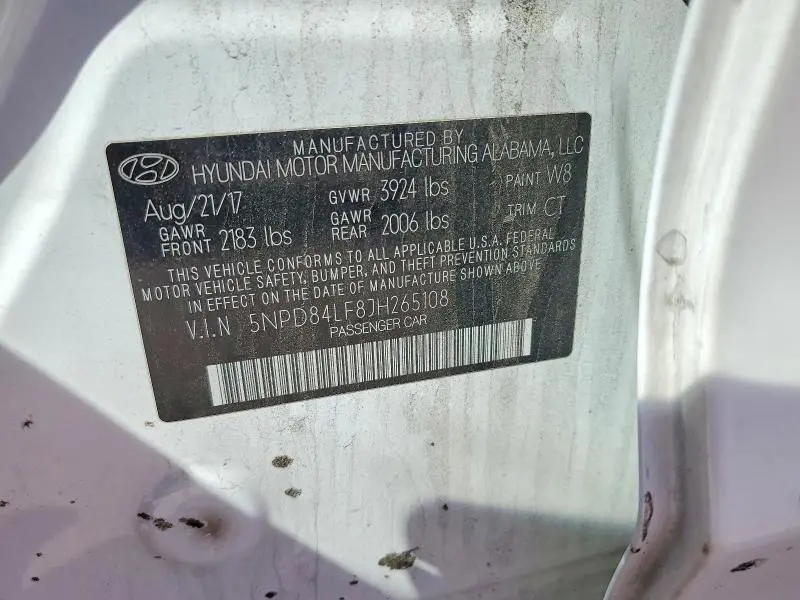 2018 HYUNDAI ELANTRA SEL  