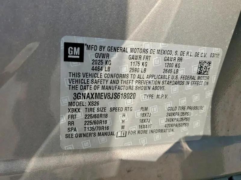 2018 CHEVROLET EQUINOX PREMIER  