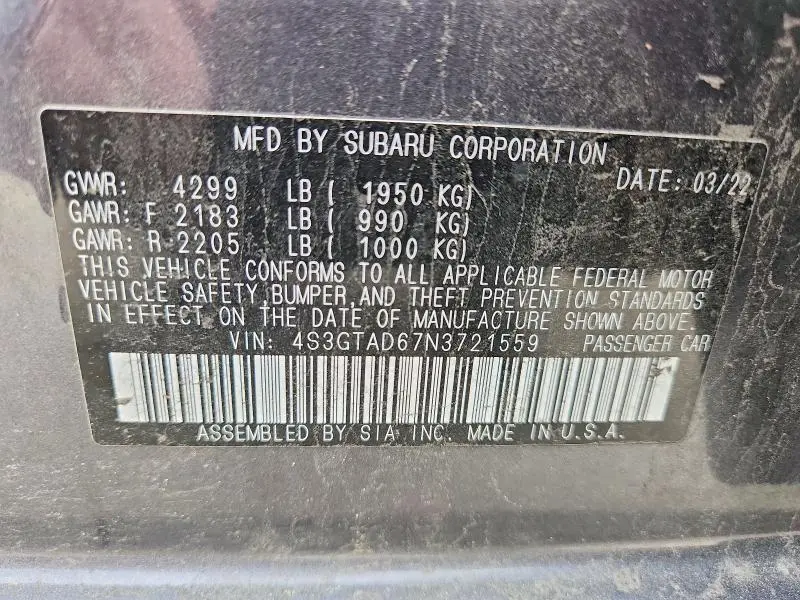 2022 SUBARU IMPREZA PREMIUM  