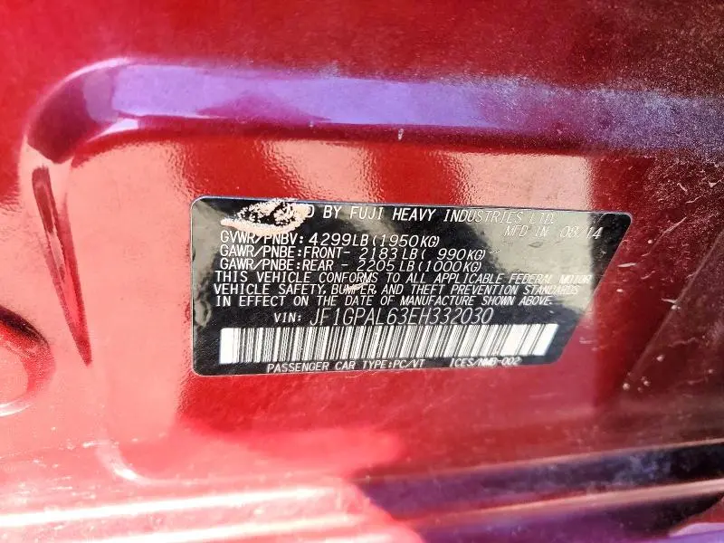 2014 SUBARU IMPREZA SPORT PREMIUM  