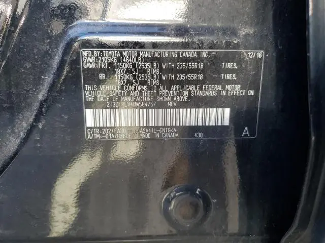 2017 TOYOTA RAV4 LIMITED  