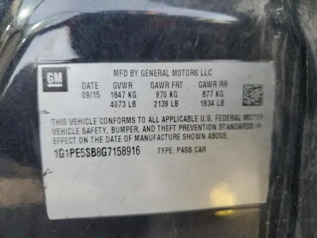 2016 CHEVROLET CRUZE LIMITED LT  