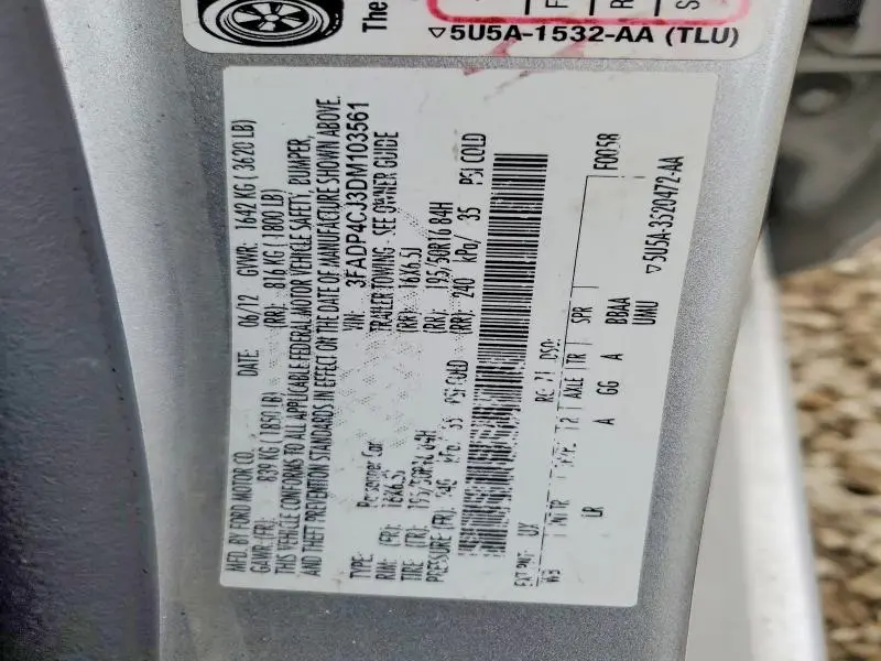 2013 FORD FIESTA TITANIUM  