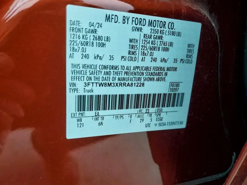 2024 FORD MAVERICK LARIAT  