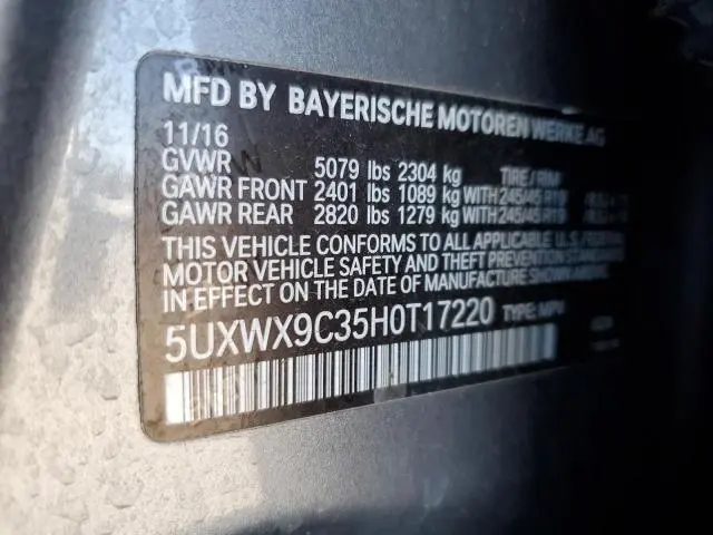 2017 BMW X3 XDRIVE28I  