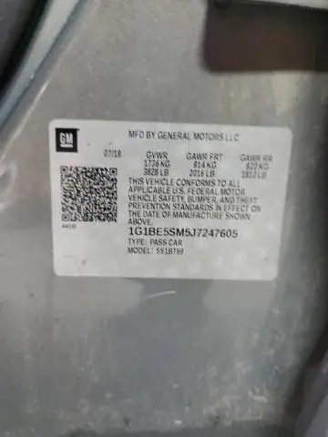 2018 CHEVROLET CRUZE LT  