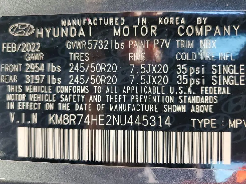 2022 HYUNDAI PALISADE CALLIGRAPHY  