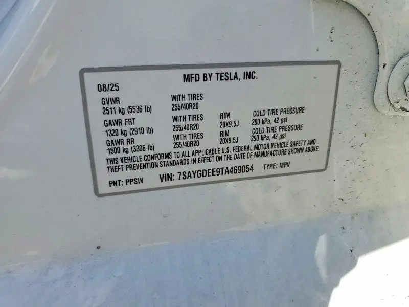 2026 TESLA MODEL Y   