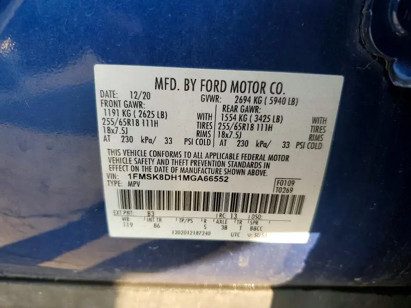 2021 FORD EXPLORER XLT  