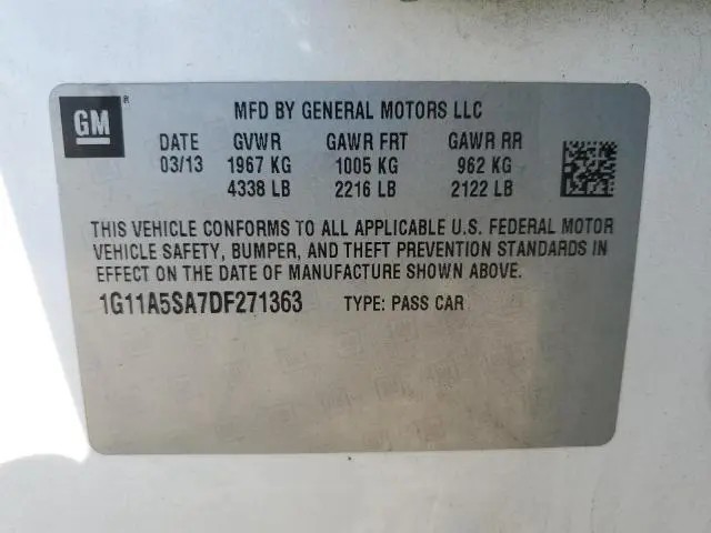 2013 CHEVROLET MALIBU LS