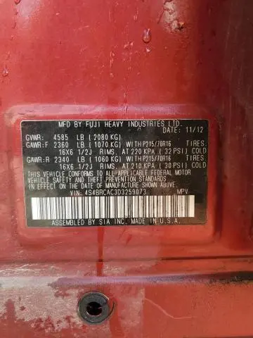 2013 SUBARU OUTBACK 2.5I  