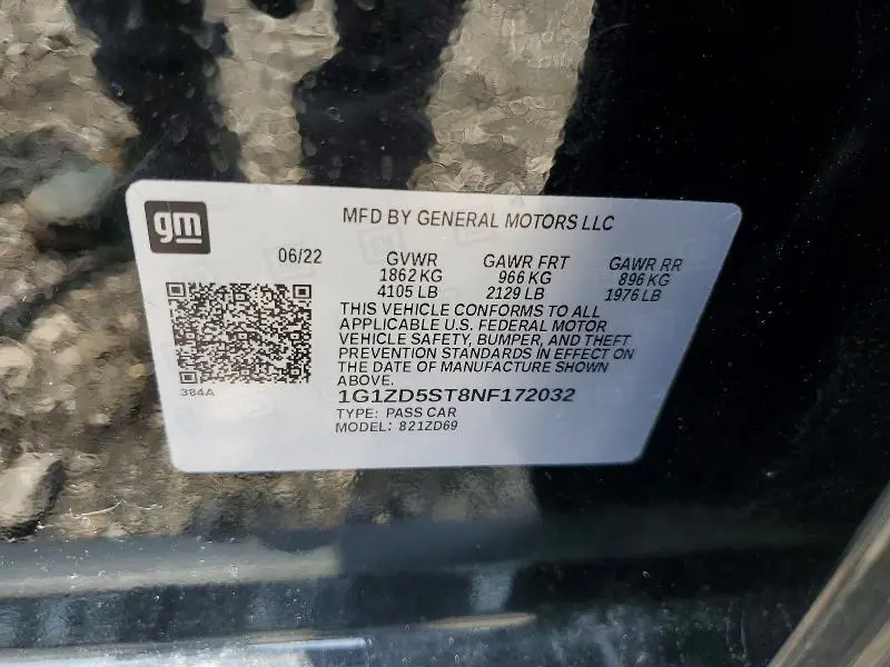 2022 CHEVROLET MALIBU LT  