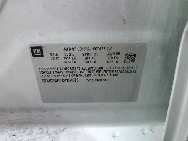 2012 CHEVROLET SONIC LT  