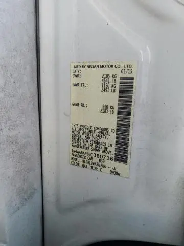 2016 NISSAN MAXIMA 3.5S  