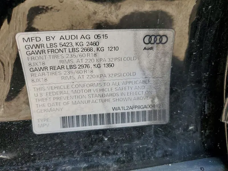 2016 AUDI Q5 PREMIUM PLUS  