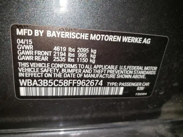 2015 BMW 328 XI SULEV  