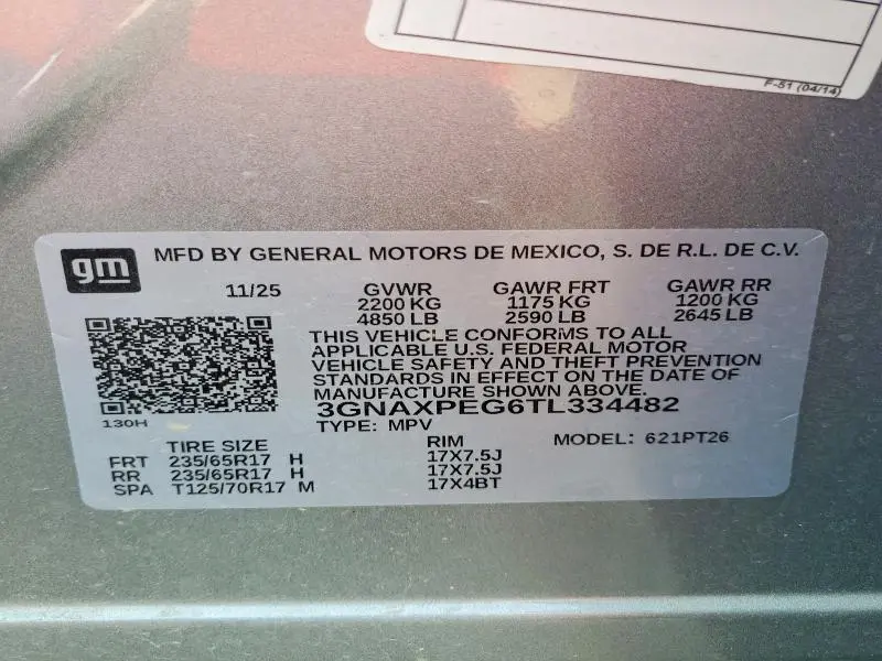 2026 CHEVROLET EQUINOX LT  
