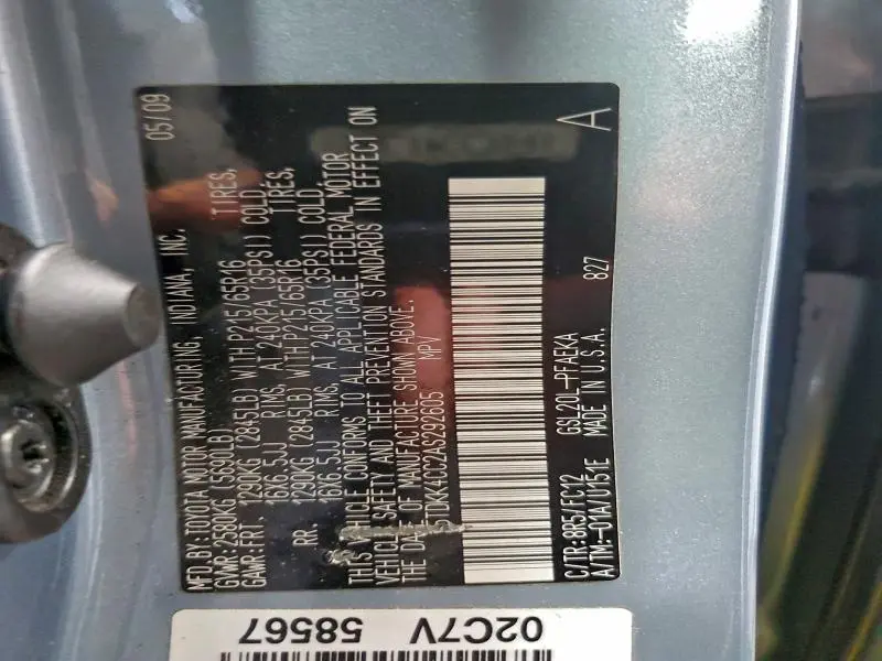 2010 TOYOTA SIENNA CE  