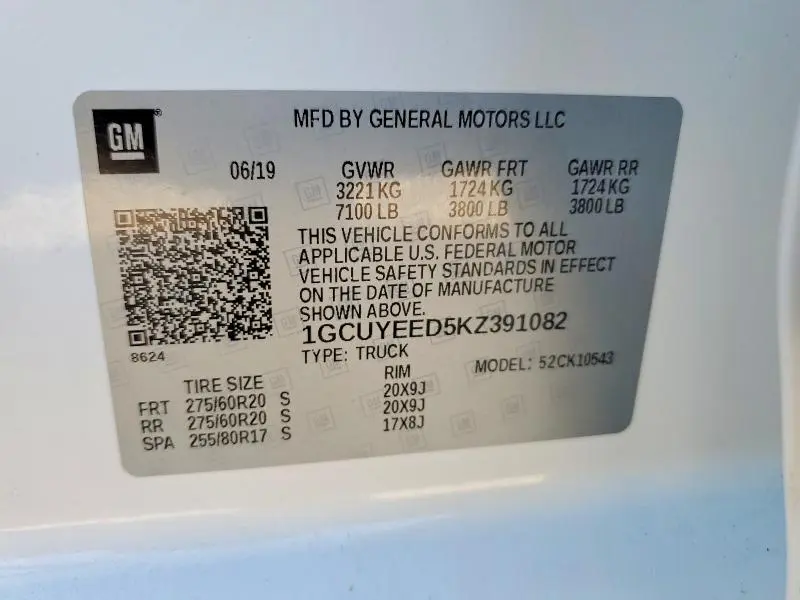 2019 CHEVROLET SILVERADO K1500 RST  