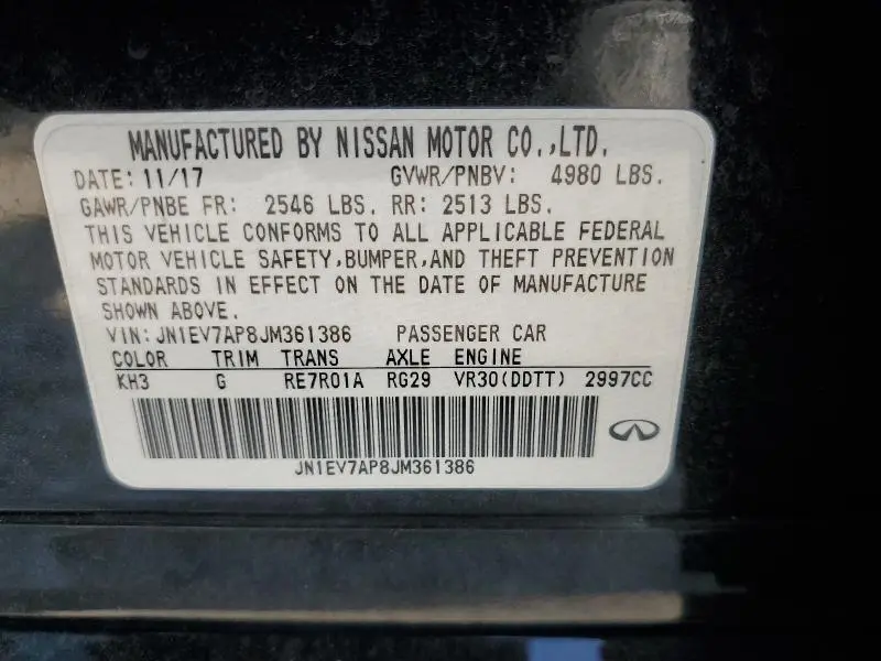 2018 INFINITI Q50 LUXE