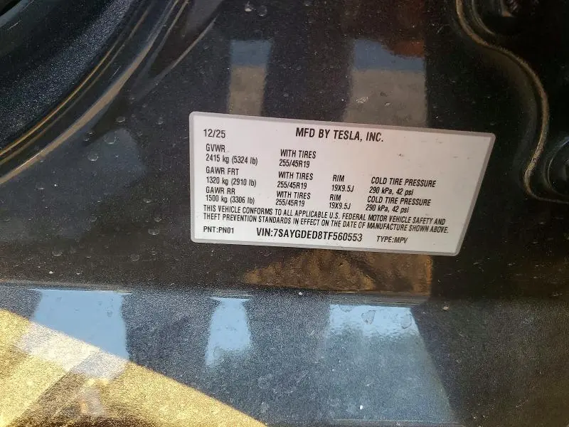 2026 TESLA MODEL Y   