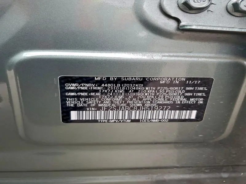 2018 SUBARU FORESTER 2.5I  