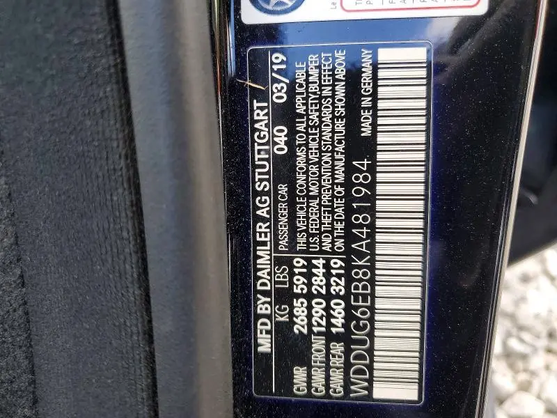 2019 MERCEDES-BENZ S 450 4MATIC  