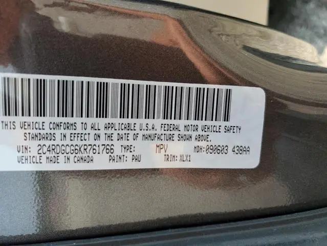 2019 DODGE GRAND CARAVAN SXT  