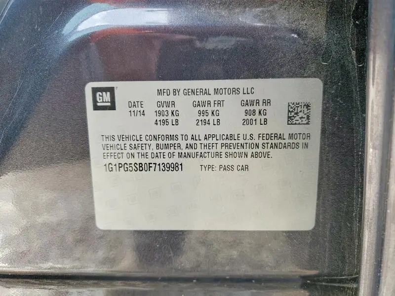 2015 CHEVROLET CRUZE LTZ  