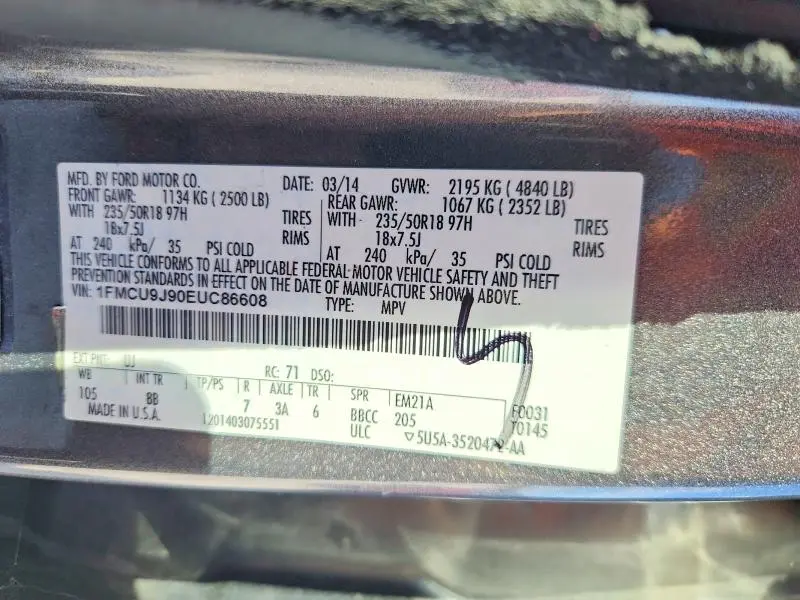 2018 FORD ESCAPE TITANIUM  