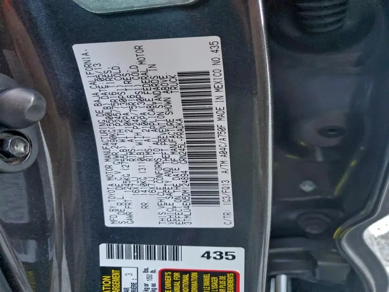 2013 TOYOTA TACOMA DOUBLE CAB  