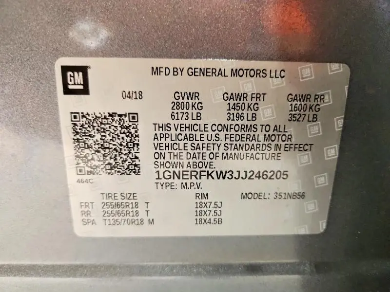 2018 CHEVROLET TRAVERSE LS  