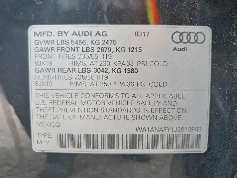 2018 AUDI Q5 PREMIUM  