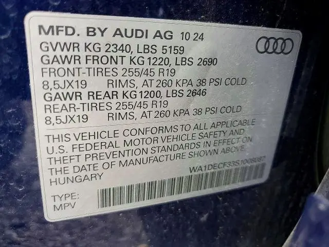 2025 AUDI Q3 PREMIUM S LINE 45  