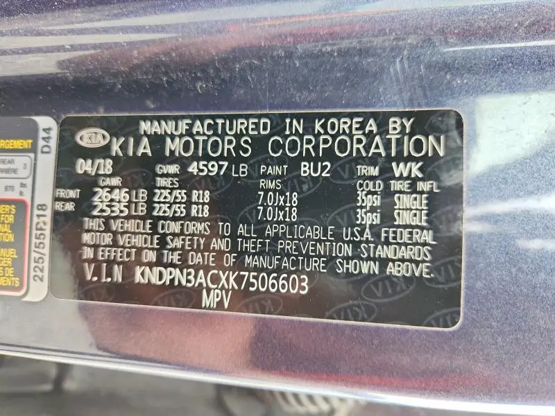 2019 KIA SPORTAGE EX  