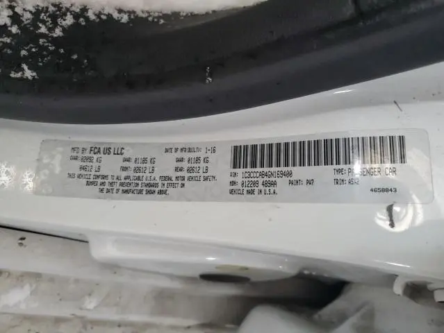 2016 CHRYSLER 200 LIMITED  