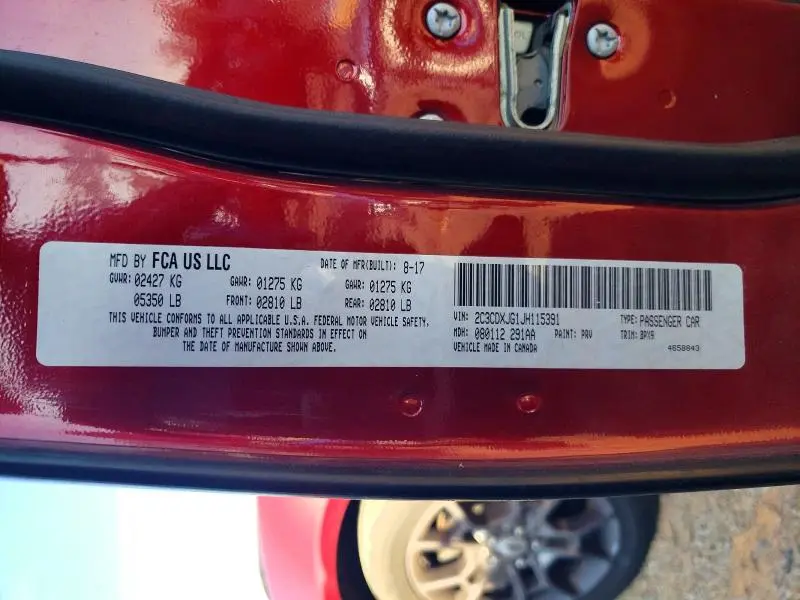 2018 DODGE CHARGER GT  