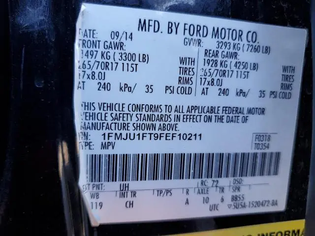 2015 FORD EXPEDITION XL  