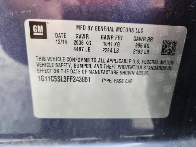 2015 CHEVROLET MALIBU 1LT  