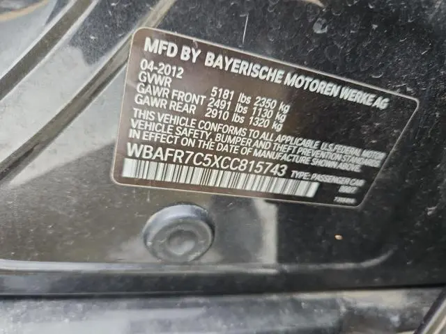 2012 BMW 535 I