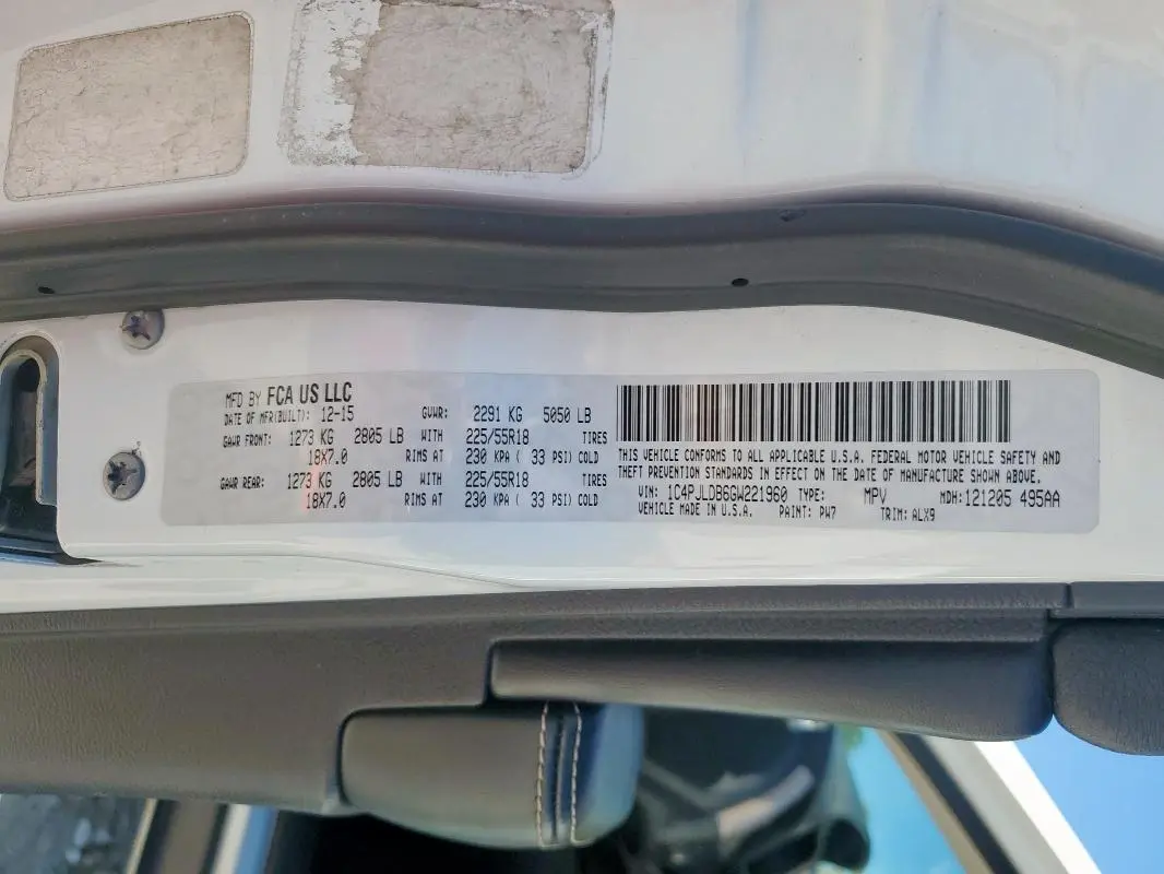 2016 JEEP CHEROKEE LIMITED  