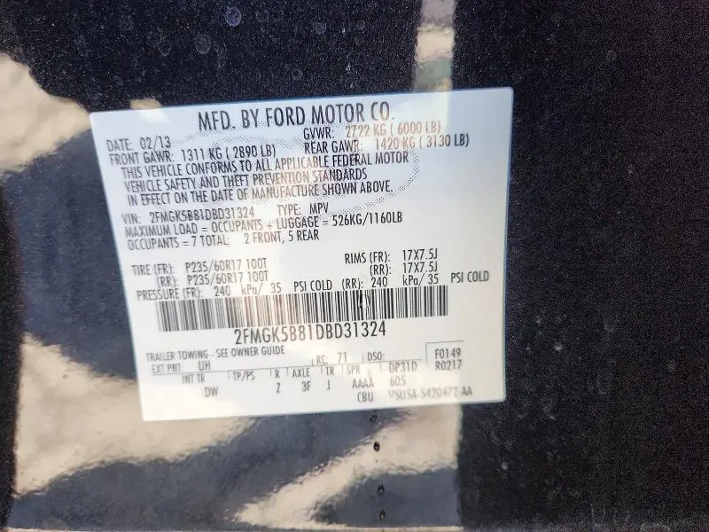 2013 FORD FLEX SE  