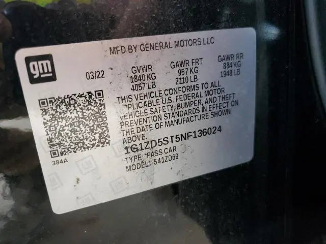 2022 CHEVROLET MALIBU LT  